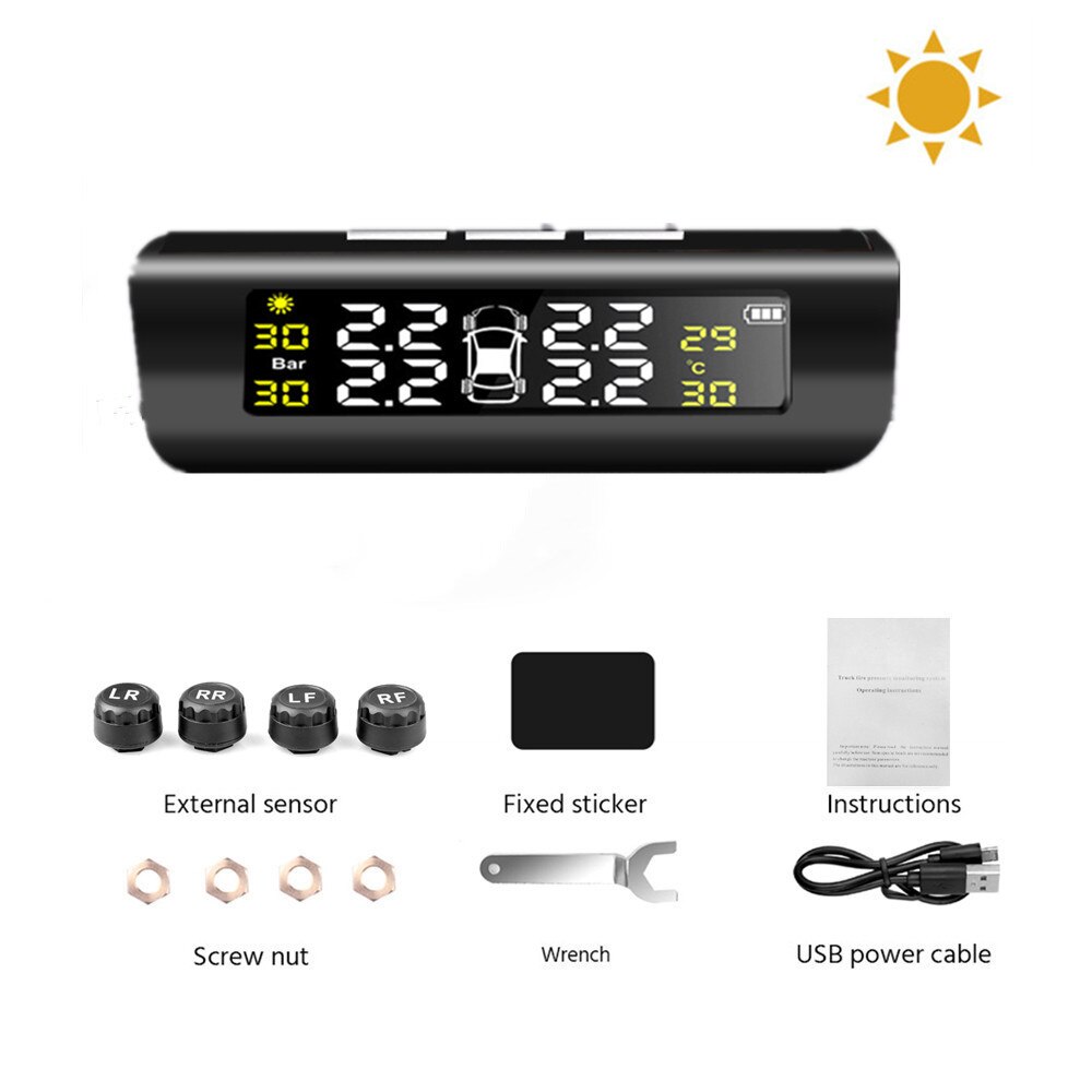 Ʈ ڵ TPMS Ÿ̾ з ͸ ý, ¾籤  TMPS LCD ÷, USB ڵ  溸, Ÿ̾ з 